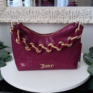 Juicy Couture Magenta Chain Shoulder Bag